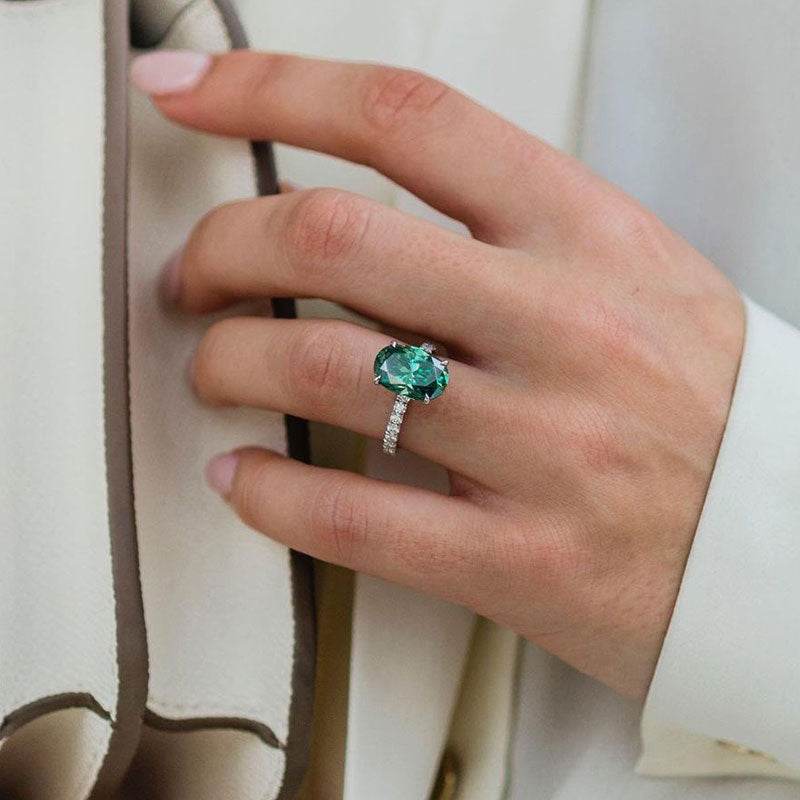 Stella Oval Emerald Ring – Capucinne